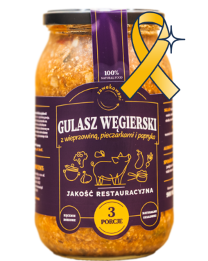 Gulasz węgierski z wieprzowiną, pieczarkami i papryka
