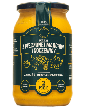 Krem z pieczonej marchwi i soczewicy