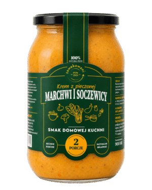 Krem z pieczonej marchwi i soczewicy