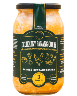 Panang curry z kurczakiem, trawą cytrynową i ananasem
